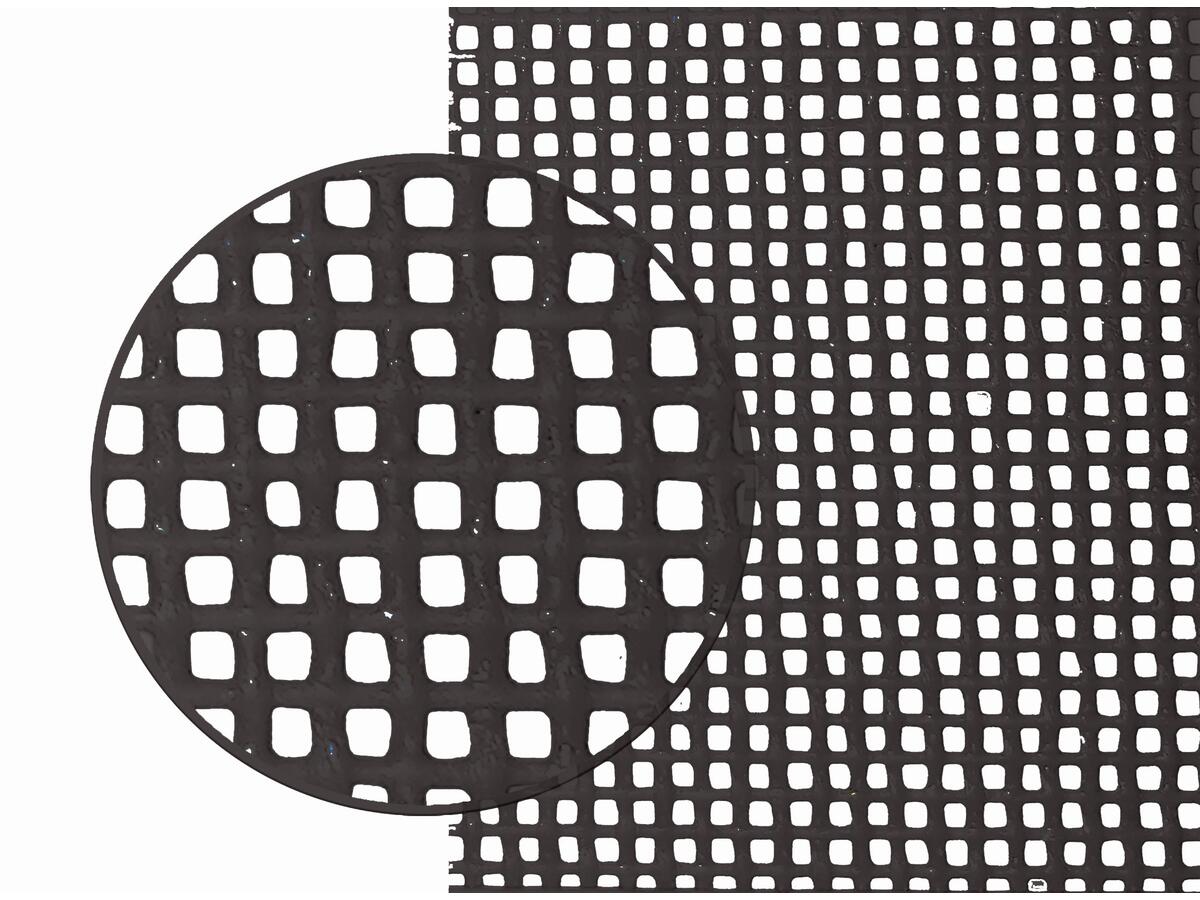Filet micro mailles enduits, polyester, noir, PVC, 400g/m²